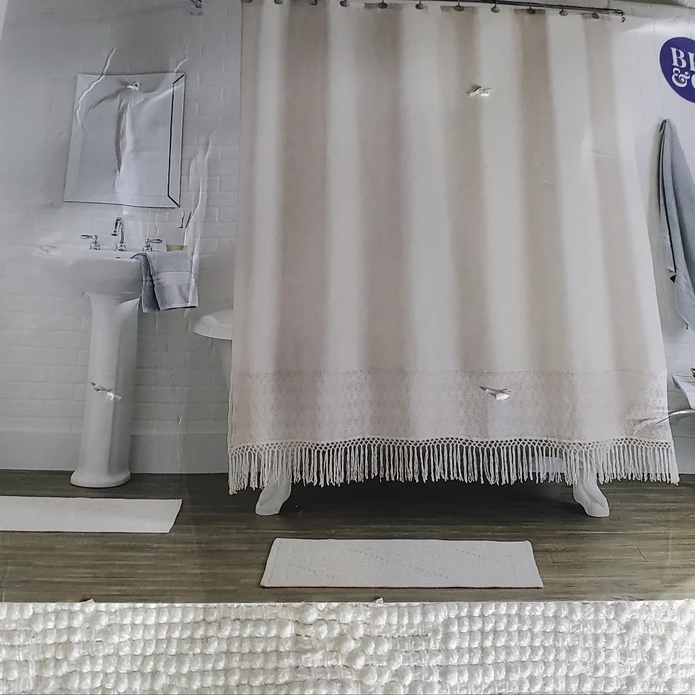 New Better Homes And Gardens Harbor Crochet Off White Bath Set